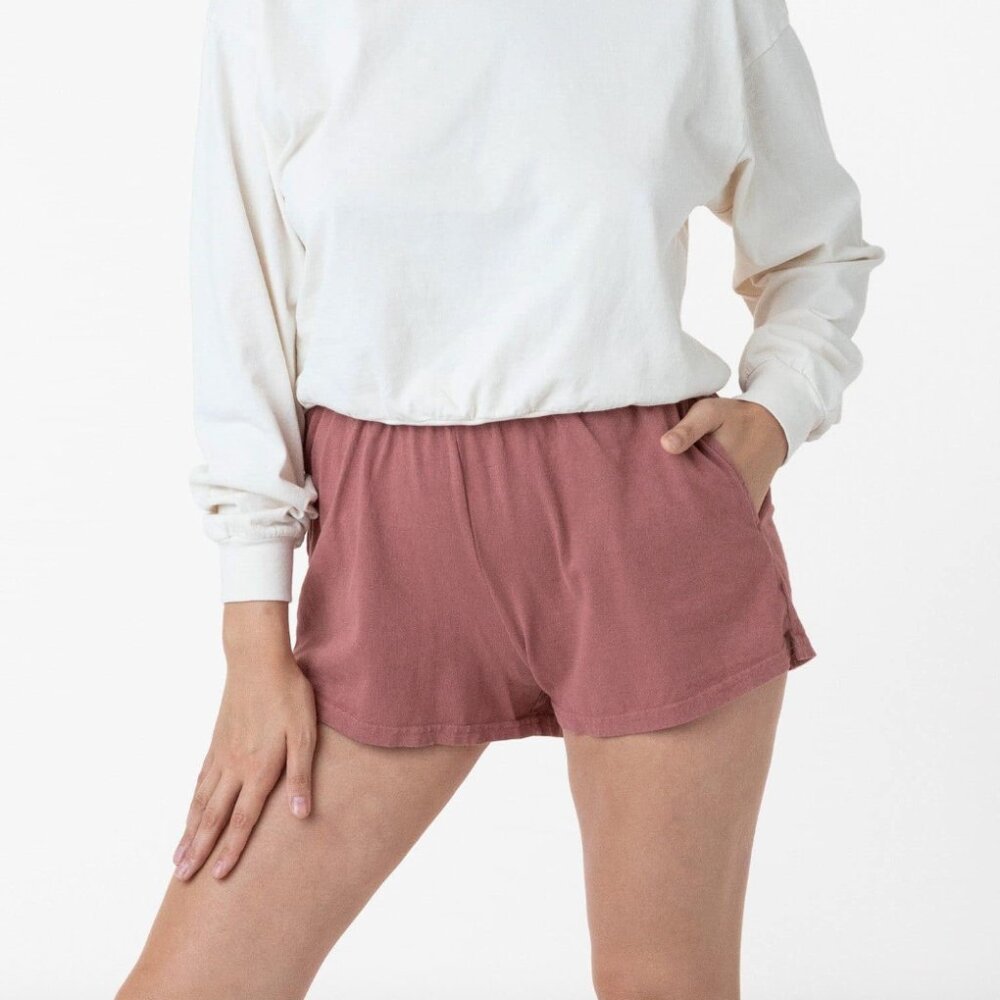 Los Angeles Apparel Heavy Jersey Garment Dye Short Shorts Size L